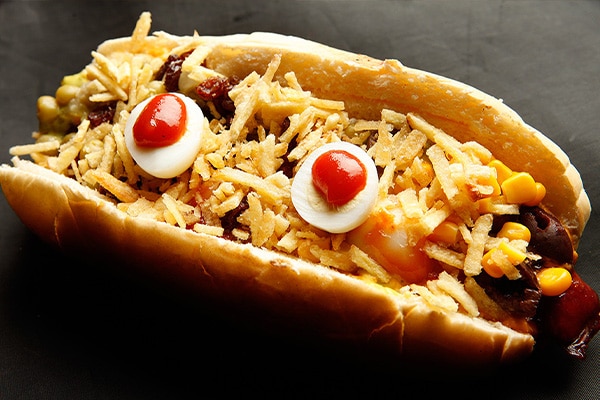 Hot Dog - Cachorro quente Brasil Tradicional Stock Photo